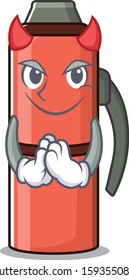 Devil Cartoon character of thermos bottle Scroll design