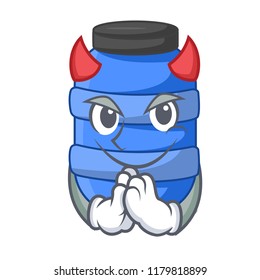 Devil cartoon plastic barrel for trash dry