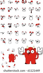 devil cartoon in vector format very easy to edit