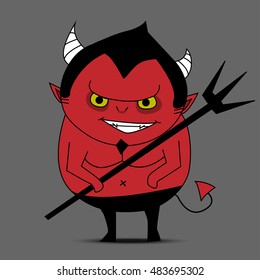 Devil cartoon vector for halloween party