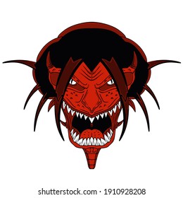 Devil Cartoon Vector Illustration Logo