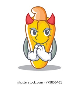 Devil cashew mascot cartoon style