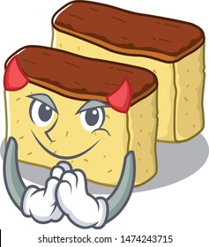 Devil castella cake in the mascot shape