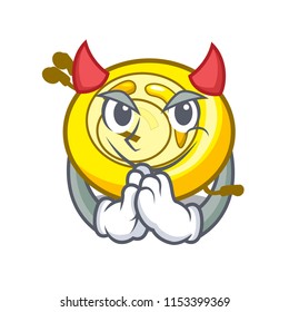 Devil CD player mascot cartoon
