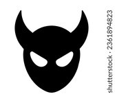 devil character head silhouette icon