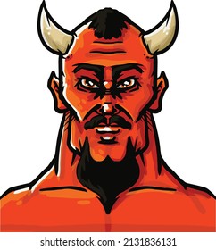 Devil Character illustration on white background