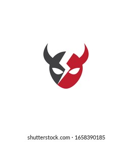 Devil character logo ilustration vector template