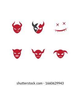 Devil character logo ilustration vector template