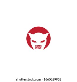 Devil character logo ilustration vector template