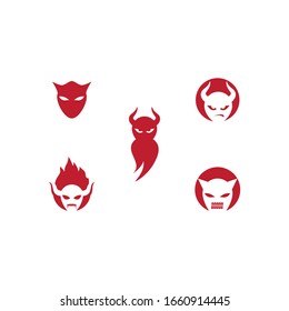 Devil character logo ilustration vector template