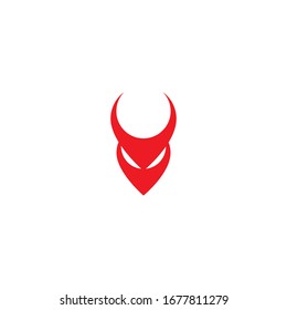 Devil character logo ilustration vector template