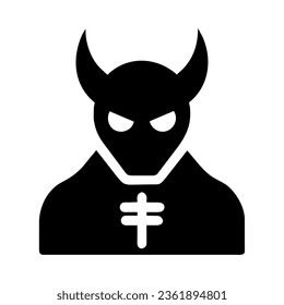 devil character silhouette style icon