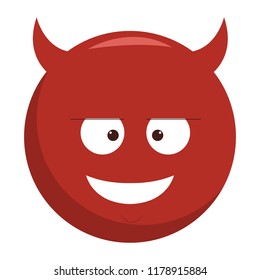 Devil Chat Emoticon Scribble Stock Vector (Royalty Free) 1180214530