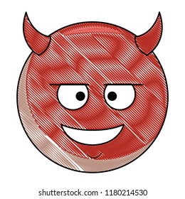 Devil chat emoticon scribble