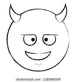 Devil chat emoticon sketch