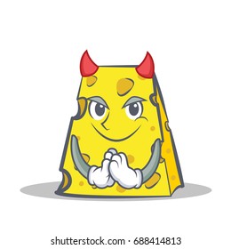 Devil cheese character cartoon style