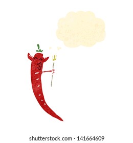 devil chili pepper cartoon