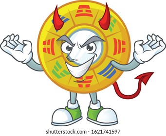 Devil chinese circle feng shui Cartoon character design