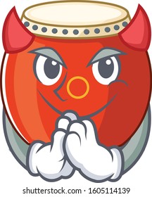 Devil chinese drum Cartoon in character design