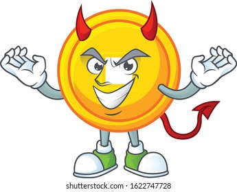 Devil chinese gold coin Cartoon character design