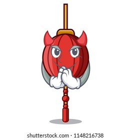 Devil chinese lantern mascot cartoon