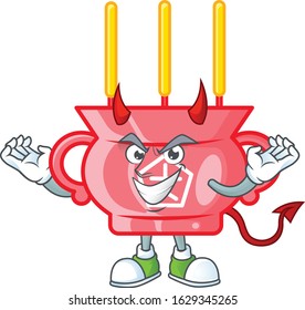 Devil chinese red incense Cartoon character design
