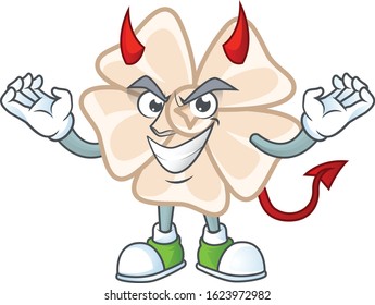 Devil chinese white flower Cartoon character design