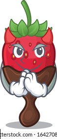 Devil chocolate strawberry Cartoon with character design