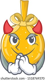 Devil christmas ball gold on a character