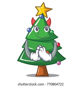Devil Christmas tree character cartoon