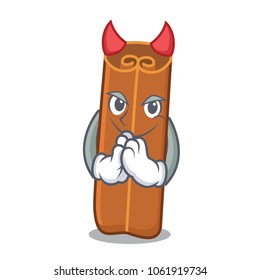 Devil cinnamon mascot cartoon style