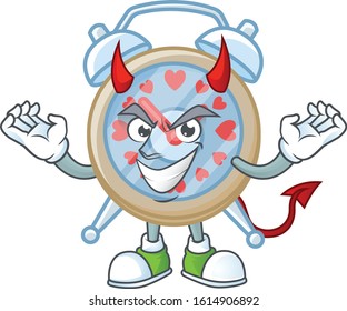 Devil clock love Cartoon character design style