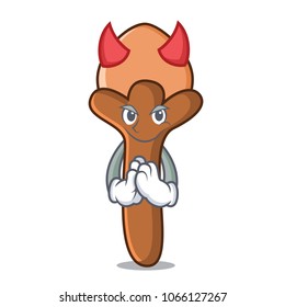 Devil cloves mascot cartoon style