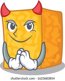 Devil colby jack cheese Cartoon in character design