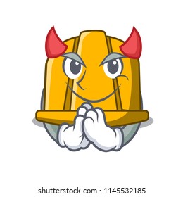 Devil construction helmet mascot cartoon