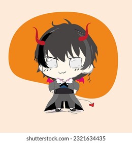 Devil costume in Halloween day