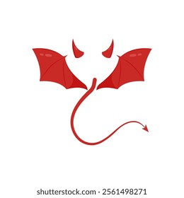 Devil Costume, Halloween Vector Illustration, Isolated