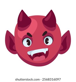 devil creatures emoji isolated vector