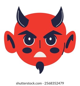 devil creatures emoji isolated vector