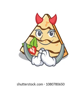 Devil crepe mascot cartoon style