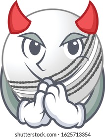 Devil cricket ball Cartoon in character design
