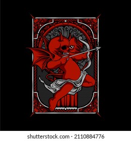 devil cupid illustration illustration with awesome background