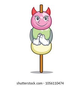devil dango mascot cartoon style