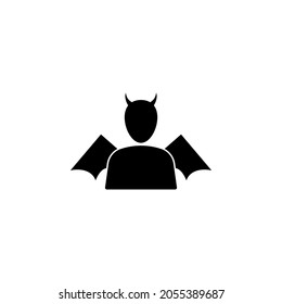 Devil, demon icon in Good and evil set