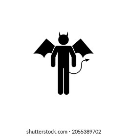 Devil, demon icon in Good and evil set