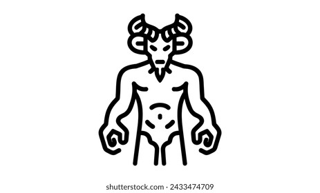 Devil demon icon. vector illustration on white background