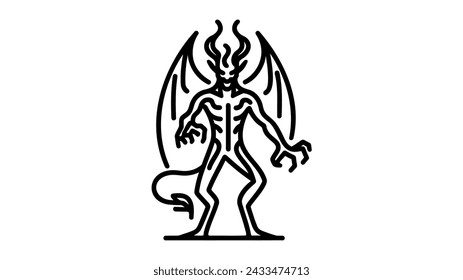 Devil demon icon. vector illustration on white background