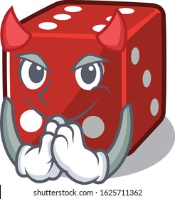 Devil dice Cartoon in character with design