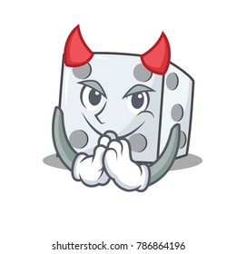 Devil dice character cartoon style