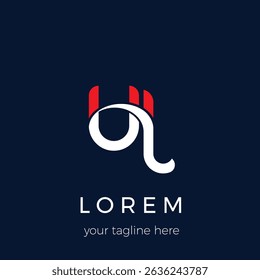 Devil ear themed UI logo, attractive and aesthetic